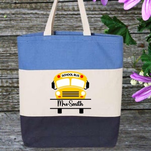 Custom Bus Driver Tote Bag, Personalized Bus Driver Bag ,School Bus Driver Bag , Custom  Name Bus Driver Gift, Gift for school bus driver