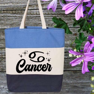 Cancer zodiac Tote Bag, Astrology Tote Bag, Cancer Birthday Gift, Horoscope Bag, Celestial astrology tote bag, gift for astrology lover bag