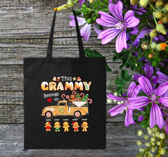 Personalized Grammy's Kids Name Tote Bag ,mother's Day Gift Bag