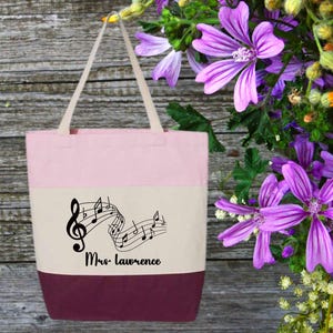 Custom Music tote Bag, Music Lover Bag, Personalized Musician Tote bag, Gift for music lover bag, Piano  bag,  gift for Music Teacher Bag