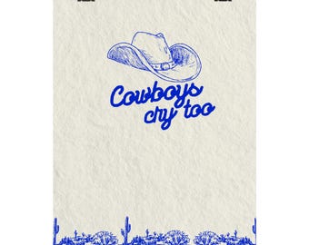 Rustic Cowboy Poster, Western Wall Art, Rodeo Decor
