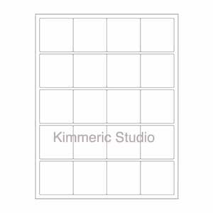 2&quot;x 2&quot; Blank WHITE MATTE Stickers for Inkjet & Laser Printers. Size: 8-1/2&quot;x11&quot; Standard Sheets. Soap Labels,Candle Labels,Packaging Labels