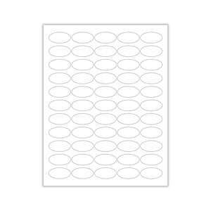 Adesivos foscos brancos ovais em branco de 3/4 "x 1-1/2", artesanato de preços, sabonetes, adesivos em massa, etiquetas brancas em branco, adesivos brancos ovais, etiquetas de frascos de conserva, enlatados