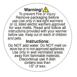 Wax Melt Waarschuwing Label, Wax Melt BURN WAARSCHUWING Stickers, Waarschuwing Stickers, Veiligheidslabels, Brandinstructies, Kaars Supplies, Deze Kaars Brandt