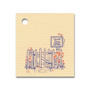 AMBACHTELIJKe winkel OPEN ~ hang Tags, prijs Tags & strings inbegrepen-maat: klein, Pickett hek, bloemen, verkopers Welkom