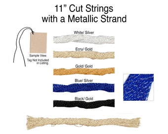 100 METALLIC /COTTON STRINGS,Hang Tag String,Hang Tag Strings,Gift Tag String,Clothing String,Hangtag String,Gift Tags Strings