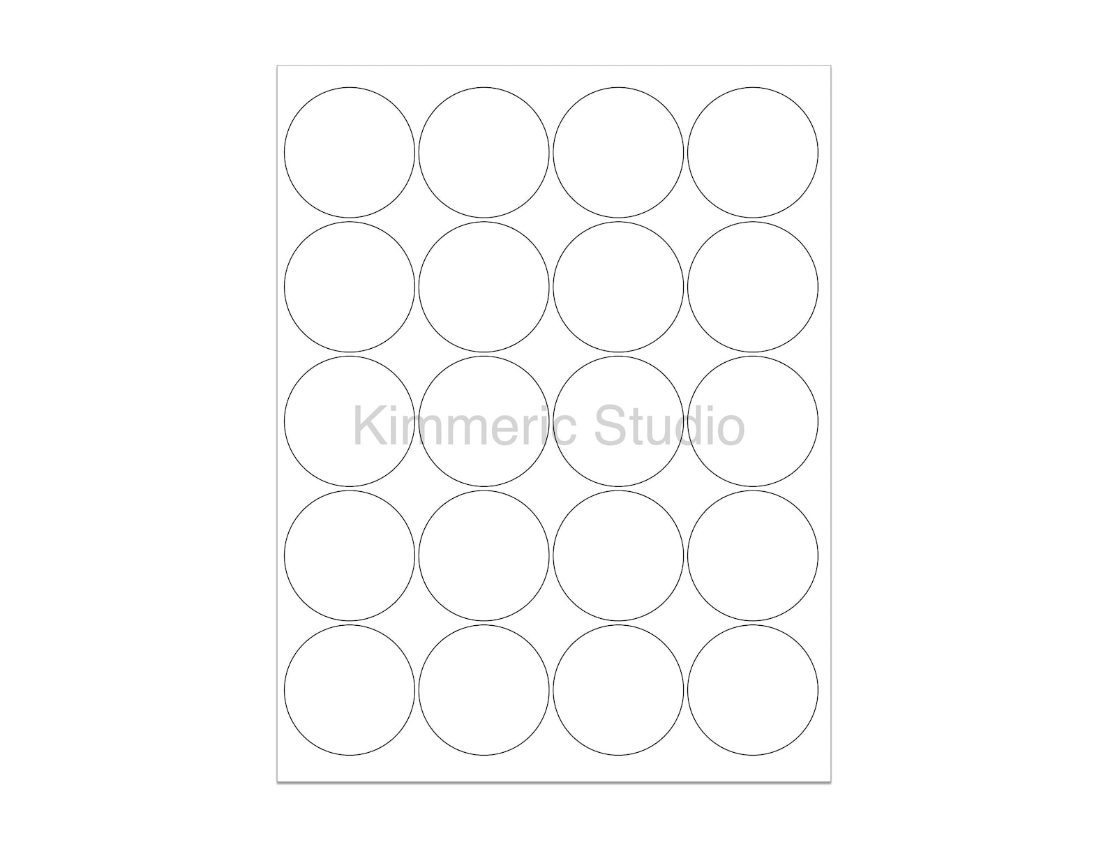 White Circle Sticker Pattern 2
