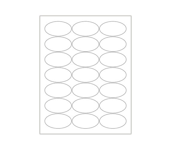 Comercial Clásico Brillante 1-3/8 x2-1/2 Pegatinas blancas blancas ovaladas - Etsy México