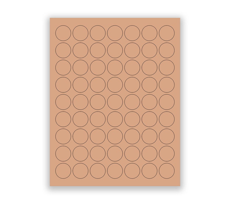1 Blank BROWN KRAFT Round Circle Stickers for Inkjet & Etsy