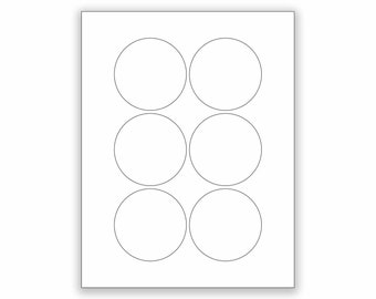 2-7/8" Blank WHITE MATTE Round Circle Stickers for Inkjet & Laser Printers. Size: 8-1/2"x11" Standard Sheets,White Labels,Bulk Stickers