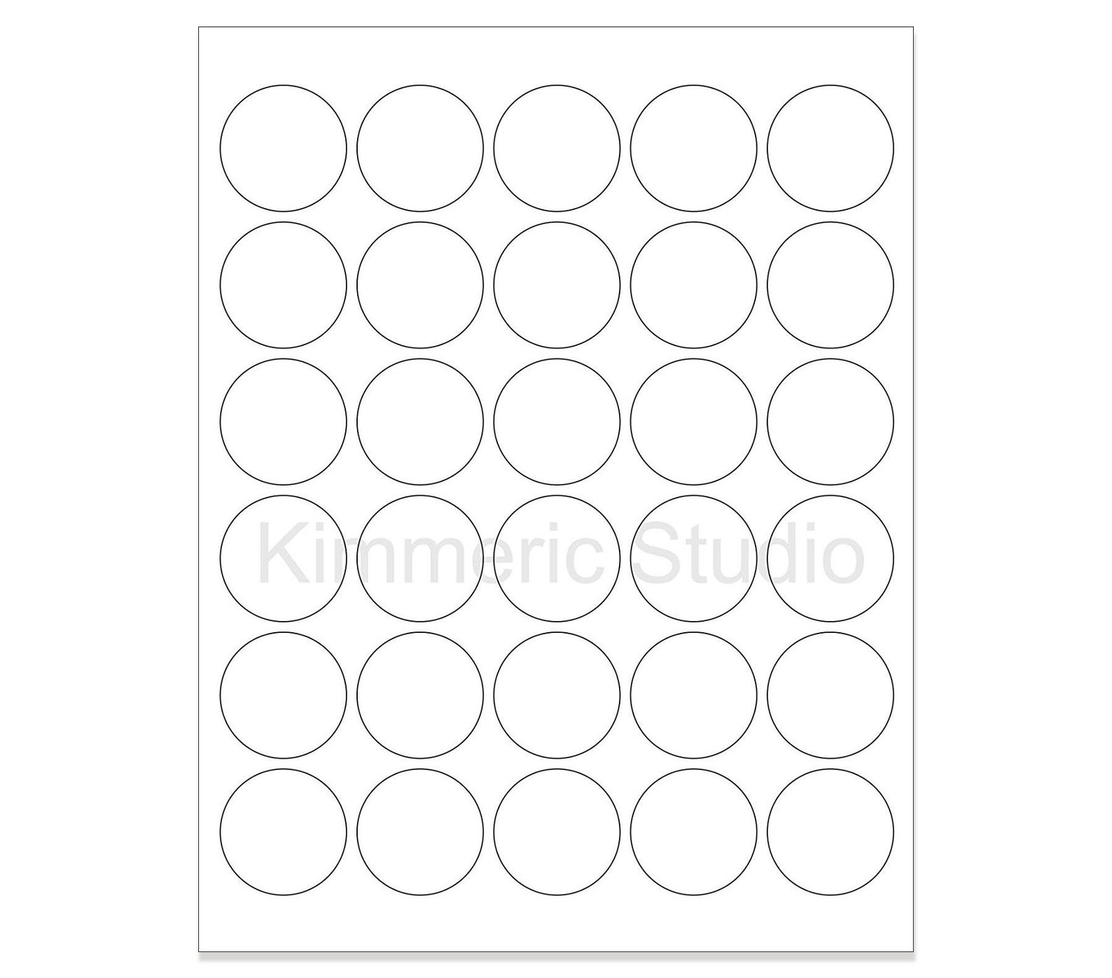 1-1/2 Blank WHITE MATTE Round Circle Stickers for Inkjet - Etsy