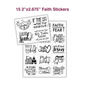 FAITH Stickers,Religious Planner Stickers,Faith Journaling,Jesus Stickers,Christian Stickers,Christian Verse,Christian Planner,Faith Sticker