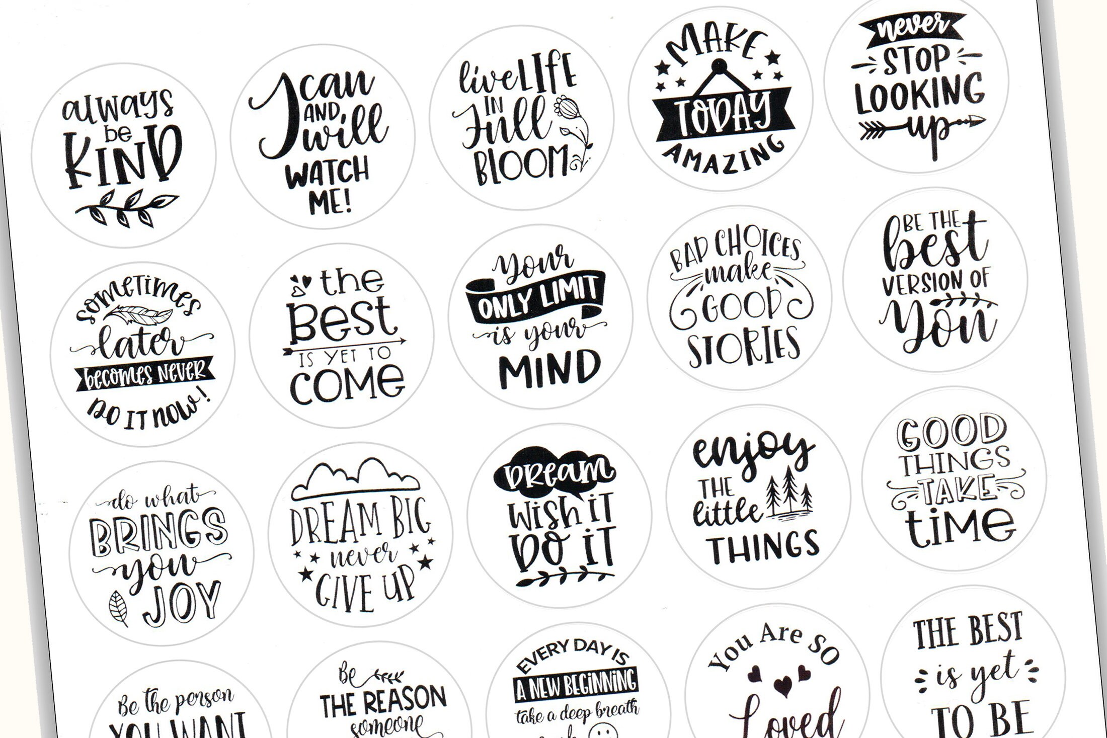 30 INSPIRATIONAL 1.5 Stickersinspirational Planner Etsy