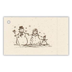 SNOW FAMILY Perforated  Hang Tags,Price Tags,String Tags,Gift Tags,Christmas Tags,Vendor Tags,Paper Tags,Product Tags,Hang Tag,Favor Tags