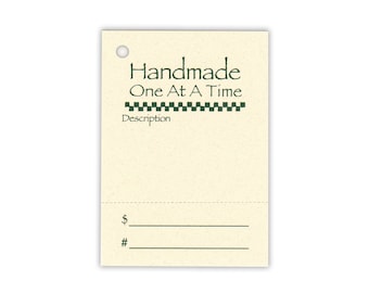 Handmade One At a Time Hang Tags,Price Tags,String Tags,Perforated Tags,Vendor Tags,Hang Tags,Hangtags,Product Tags,Merchandise Tags