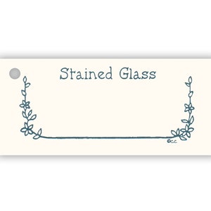 STAINED GLASS Hang Tags, Tags Pour le verre taché, Étiquettes de prix, Étiquettes de cadeau, Étiquettes de prix, Approvisionnement en verre souillé, Tags d'exposition d'artisanat, cadeau de verre souillé, tags