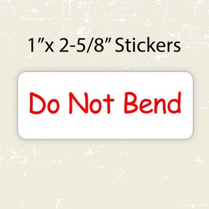 DO NOT BEND Stickers,Packaging Stickers,Business Sticker,Do Not Bend Labels,Shipping Labels,Do Not Bend Sticker Sheets,Mail Label on Package