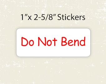 50 Please Do Not Bend Stickers for Packages Small Business Stickers - Etsy