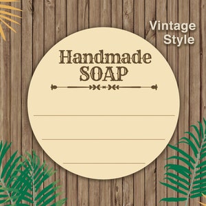 HANDMADE SOAP Labels ~ Vintage Look,Handmade Soap Stickers,Toppers,Favor Stickers,Party Labels,Matte,Rustic Soap Stickers,Write On Labels