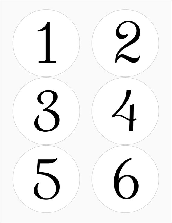 Consecutive Number Stickers 1 - 100 | Small 1/2 inch Round