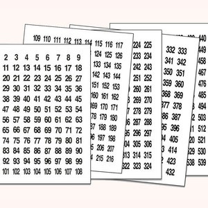 NUMBERS #1-#540 STICKERS Sequential~3/4&quot;,Circle Labels Consecutive, Matte Finish,Organize,Number Sticker,Self Adhesive Label,Numbers