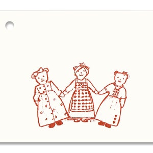 100 TEDDYBÄR Friends Hang Tags - 100 Farbschnüre inklusive - Preisschilder ~ Geschenkanhänger - Puppen - Puppenkleidung - Kleider - Bastelshows - Niedlich