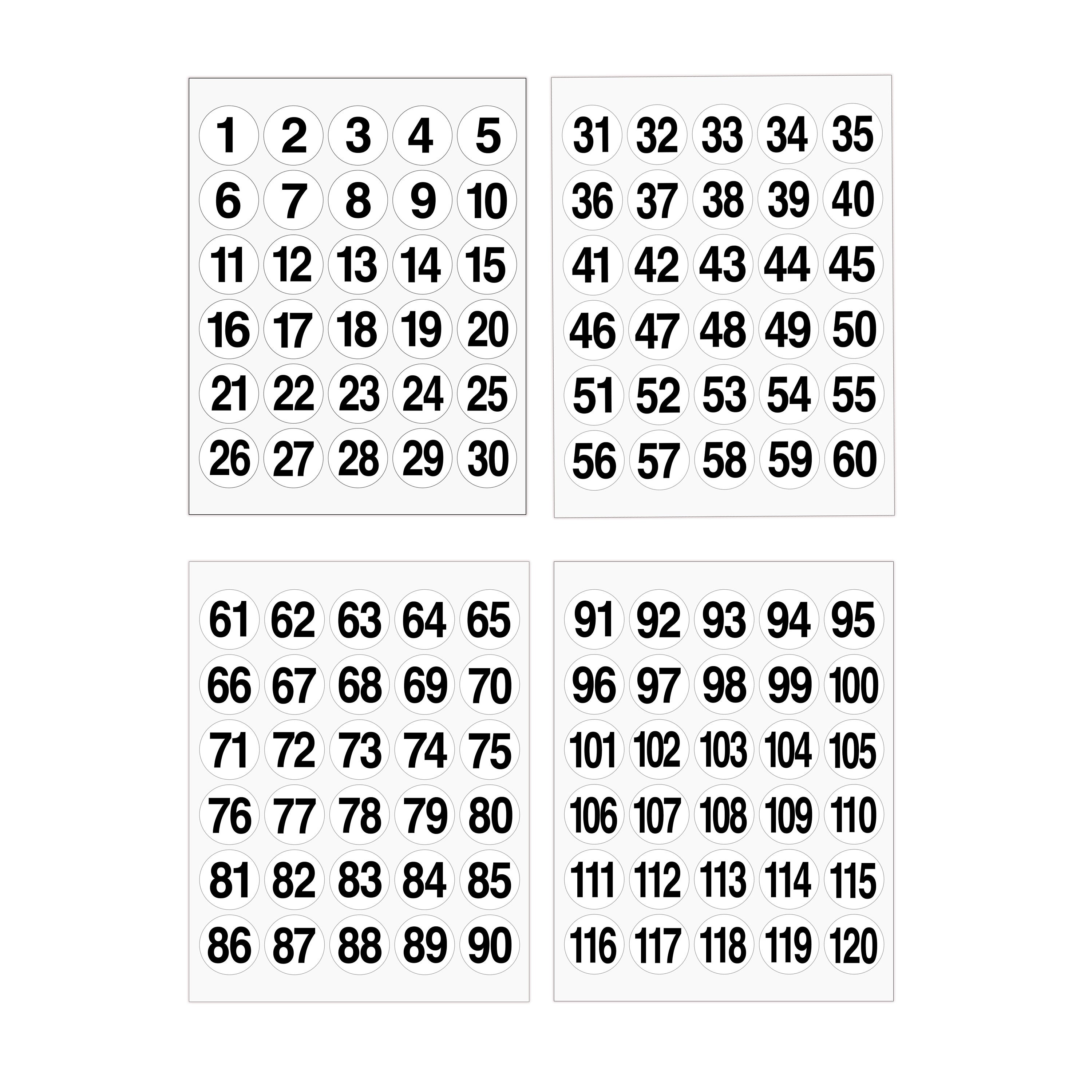 Pegatinas de números de 1 a 300, etiquetas redondas de holograma, 10mm,  redondas, números a juego