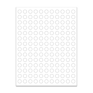 Adesivos redondos foscos brancos em branco de 1/2 "removíveis, adesivos de óleo essencial, adesivos de preço, adesivos de planejador, adesivos em massa, etiquetas de preço