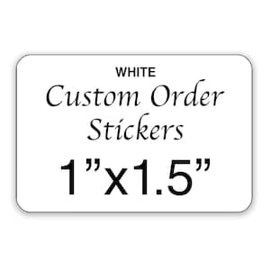 Etiquetas personalizadas rectangulares de 1" x 1-1/2", pegatinas personalizadas, pegatinas personalizadas, pegatinas con logotipo, pegatinas para planificadores, pegatinas con logotipo personalizado, pegatinas de papel