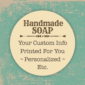Personalized SOAP Stickers,Vintage Look,Custom Labels,Soap Stickers,Soap Labels,Business Stickers,Soap Packaging,Handmade Soap Stickers