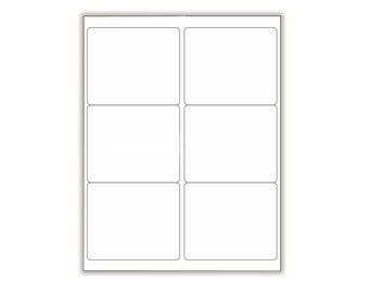 4"x 3-1/3" Blank WHITE MATTE Stickers,Square White Stickers,Stickers to Print On,White Labels,3x3 Stickers,Soap Stickers,Blank Stickers
