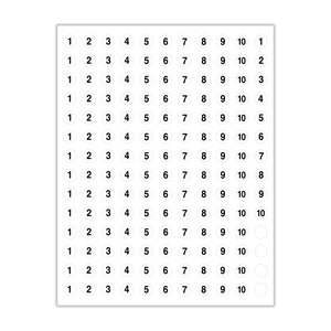 15x STICKERS NUMBERED #1-#10 White~Tiny 1/2&quot; Circle Labels Consecutive,PERMANENT Stick, Number sticker,number labels,Journal Stickers