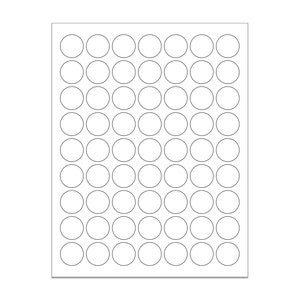 1" Blank Circle WHITE MATTE Stickers, 1" Round Stickers,price Crafts ...