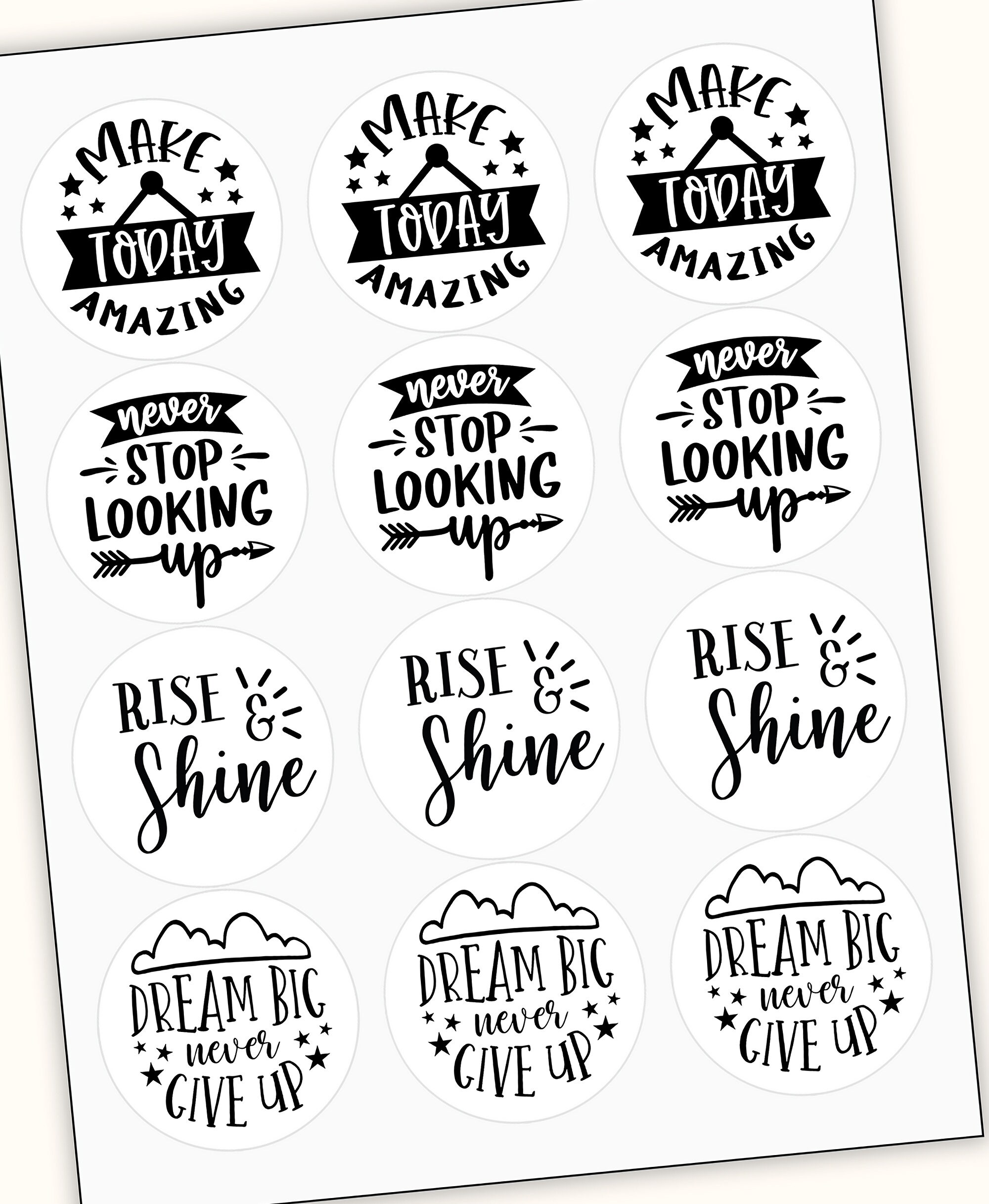 12 inspirational 25 stickersinspirational planner etsy