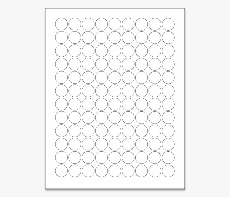 6 SHEETS 2-7//8 ROUND CIRCLE BLANK WHITE STICKERS ~ 8-1//2/"x11 Label Sheets,Crafts