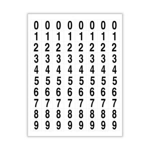 SQUARE NUMBERS 180 STICKERS Sequential, 1 Square Labels