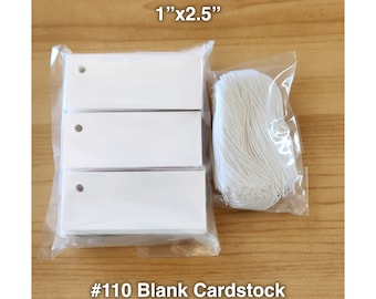 165 1"x2.5" BLANK WHITE Hang Tags & Strings,Vendor Tags,Blank Tags,Favor Tags,Craft Tags,Gift Tags,Wedding Tags,Craft Show Tags,Shop Tags