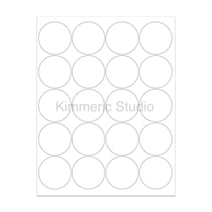 2&quot; Blank WHITE MATTE Circle Stickers for Inkjet & Laser Printers. Size: 8-1/2&quot;x11&quot; Standard Sheets,Mason Jar Labels,Canning Labels,Blank