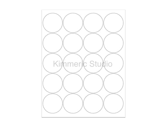  1 Round Matte White Sticker Label, Laser/Inkjet Printing -  Letter Size, 30 Sheets : Office Products