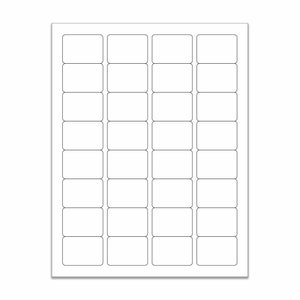 1-1/4&quot;x1-3/4&quot; Blank WHITE MATTE Stickers for Inkjet & Laser Printers. 8-1/2&quot;x11&quot; Standard Sheets. Soap Labels,Lip Balm Labels,BULK Stickers