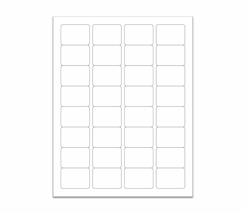 1-1/4x1-3/4 Blank WHITE MATTE Stickers for Inkjet &amp; Laser Printers. 8-1 ...