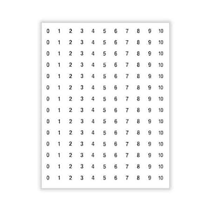 14x STICKERS NUMBERED #0-#10 Sequential White~Tiny 1/2&quot; Circle Labels Consecutive.Matte Finish,Made In Usa,Number Sticker,Number Label