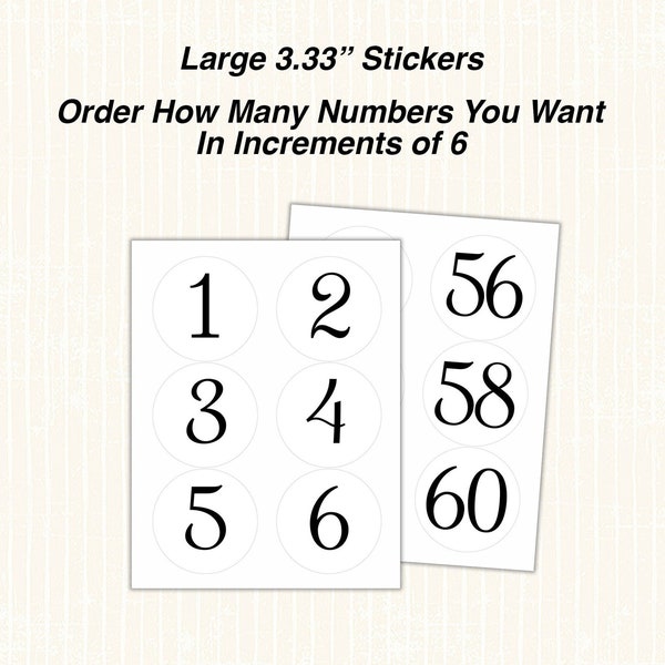 Large Stick on Numbers Etsy
