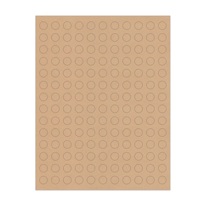 1/2&quot; Blank BROWN KRAFT Round Circle Stickers,Essential Oil Lid Labels,Bulk Stickers, Tiny Stickers,Jewelry Stickers,Small kraft Labels,Mini