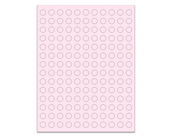 100 Blatt 1/2" Blanko PINK Runde Aufkleber,Ätherisches Öl Etiketten,Blanko Etiketten,Schmuck Sticker,Kreis Sticker,Planer Sticker