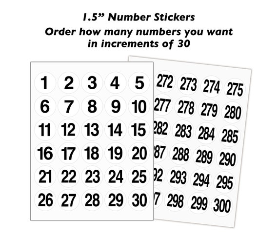 Wedding Party Number Stickers for Table Card Accessories Decorative  self-adhensive Number Sticker 1-10