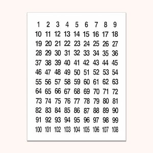 NUMBERS #1-#108 STICKERS Sequential~3/4&quot;Various Colors,Circle Labels Consecutive, Matte Finish,Organize,Number Sticker,self adhesive label