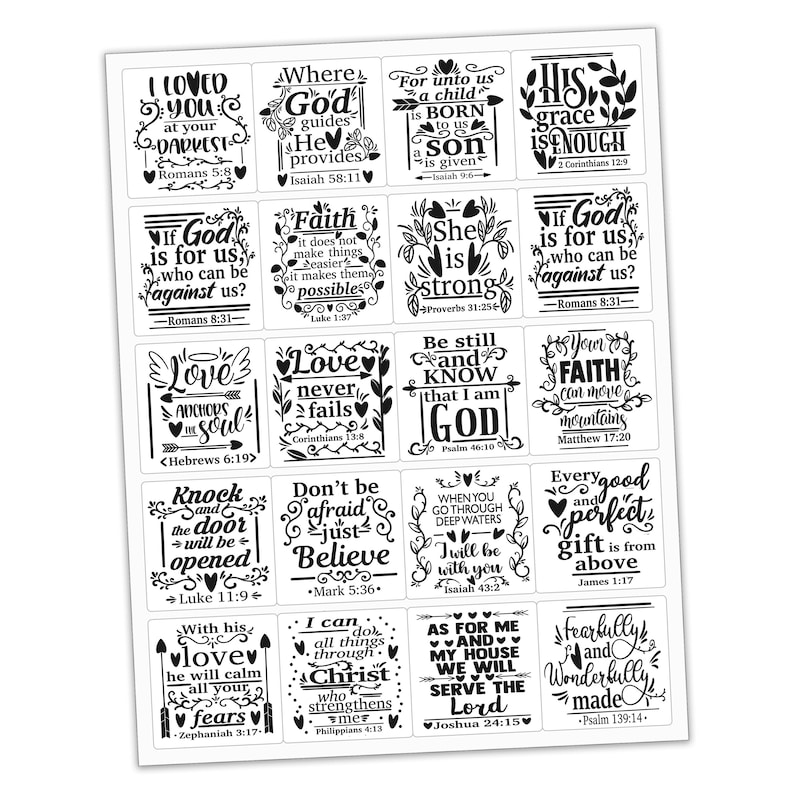 BIBLE VERSE Stickersreligious Planner Stickersbible - Etsy