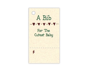 Baby Bib Price Tags,Perforated For Price,Crafts Tags,Sewing Tags,Craft Show Bib Tags,Craft Show Baby Bib Price Tags,Vendor Bib Tags