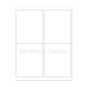 4&quot;x 5&quot; Blank WHITE MATTE Stickers for Inkjet & Laser Printers. Size: 8-1/2&quot;x11&quot; Standard Sheets,Stickers to Print On, Crafts,BULK Stickers